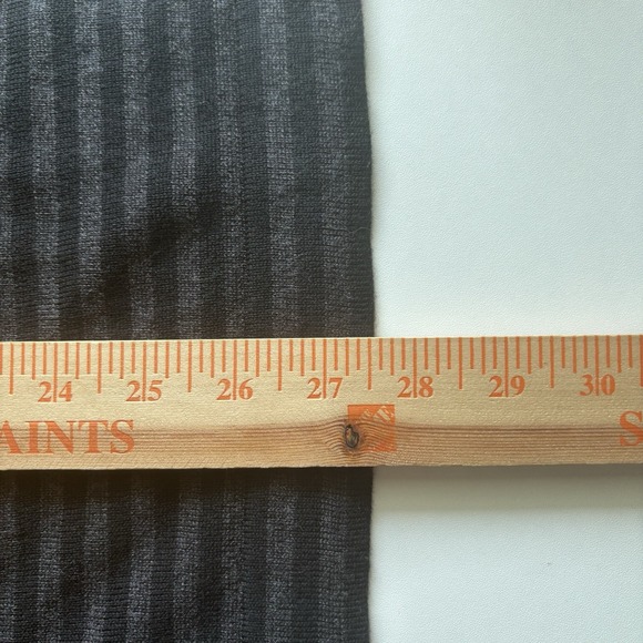 Eileen Fisher Wool Sweater Jumper Womens S/M Gray Stripe Short Sleeve Boxy - Picture 8 of 10